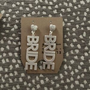 Bride silver earrings